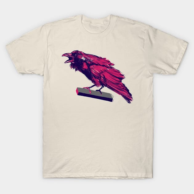 Sketch Crow No AH! T-Shirt by yodelbat